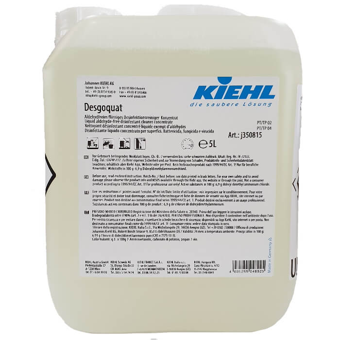 Desgoquat-Detergent dezinfectant lichid concentrat fara aldehyde 5L Kiehl imagine 2022 depozituldepapetarie.ro